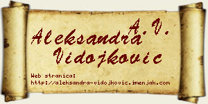 Aleksandra Vidojković vizit kartica